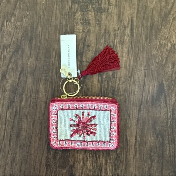 Anthropologie beaded coin purse-summer edition  size 3.5” by 5” - Picture 8 of 10